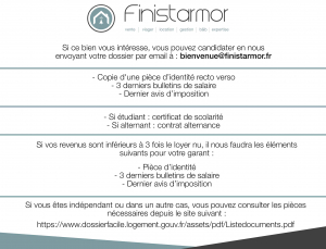 Location vide ou meublée : Liste des documents à fournir